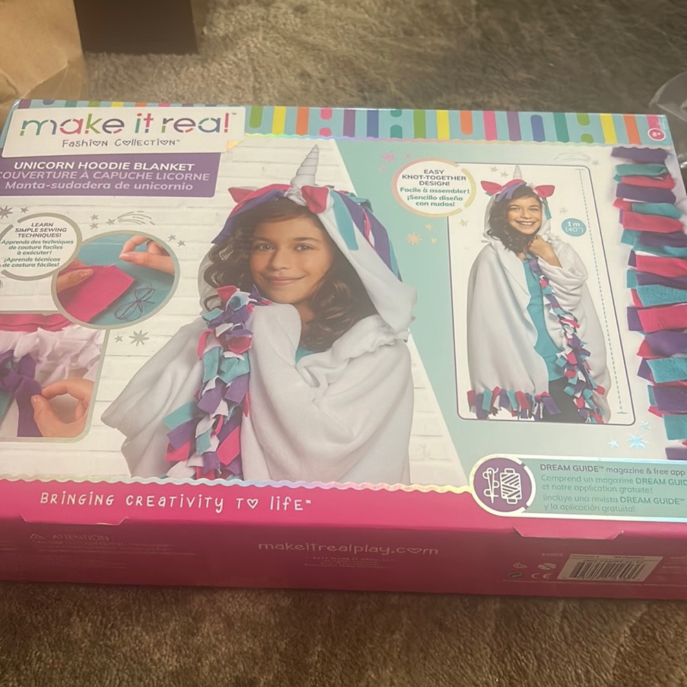 Make It Real- Unicorn Hoodie Blanket